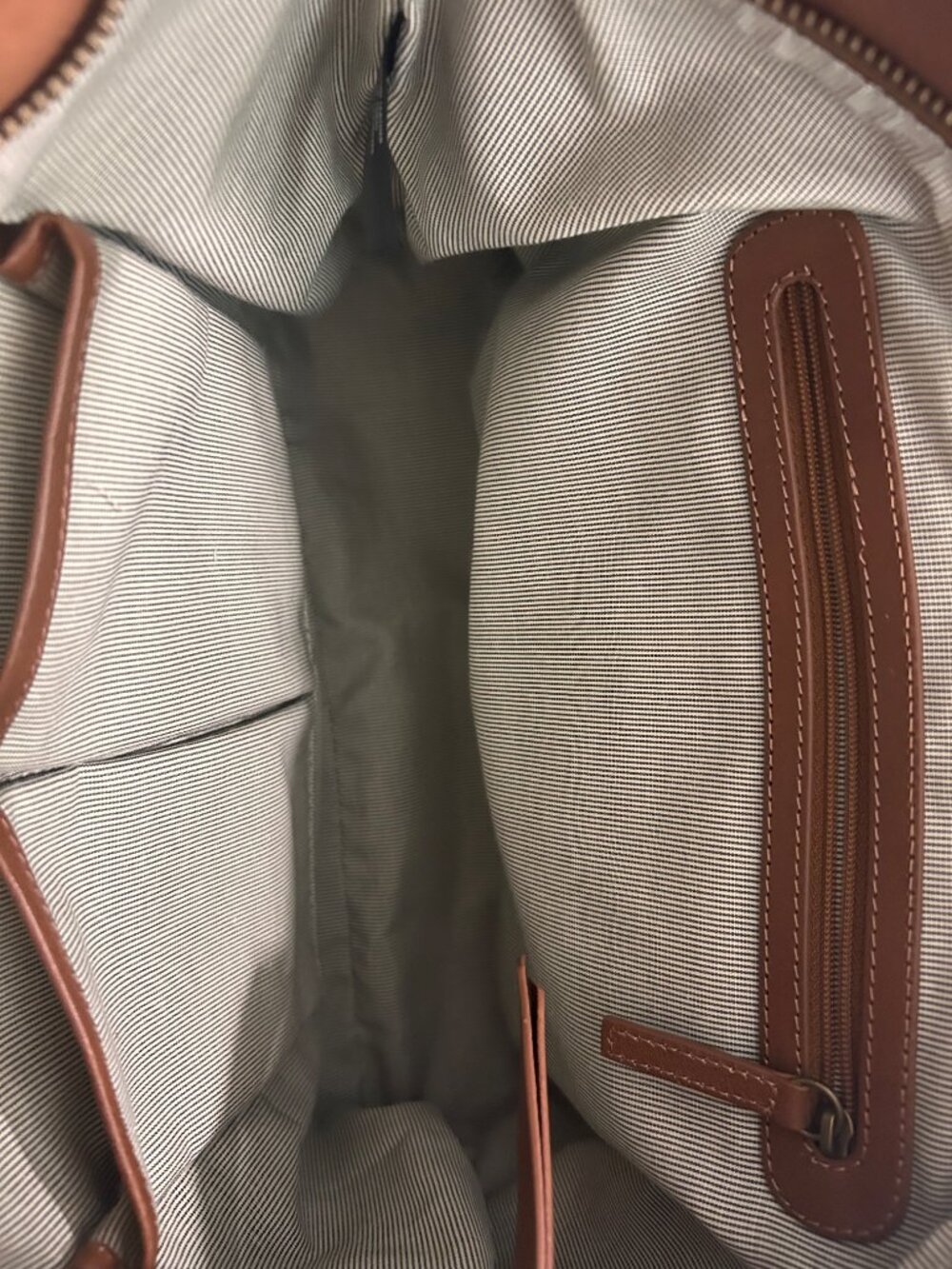 Brown Genuine Leather Woven Tote Satchel Shoulder Bag - Picture 15 of 16